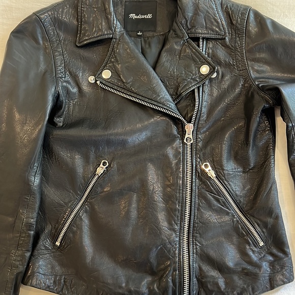 Madewell Washed Leather jacket size small - Picture 3 of 4
